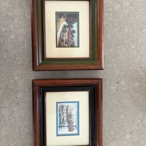 Set of Two Framed Art miniatures